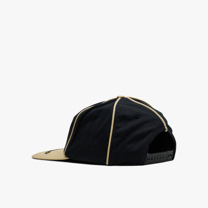 Metalwood Professional Piping Snapback Hat / Black