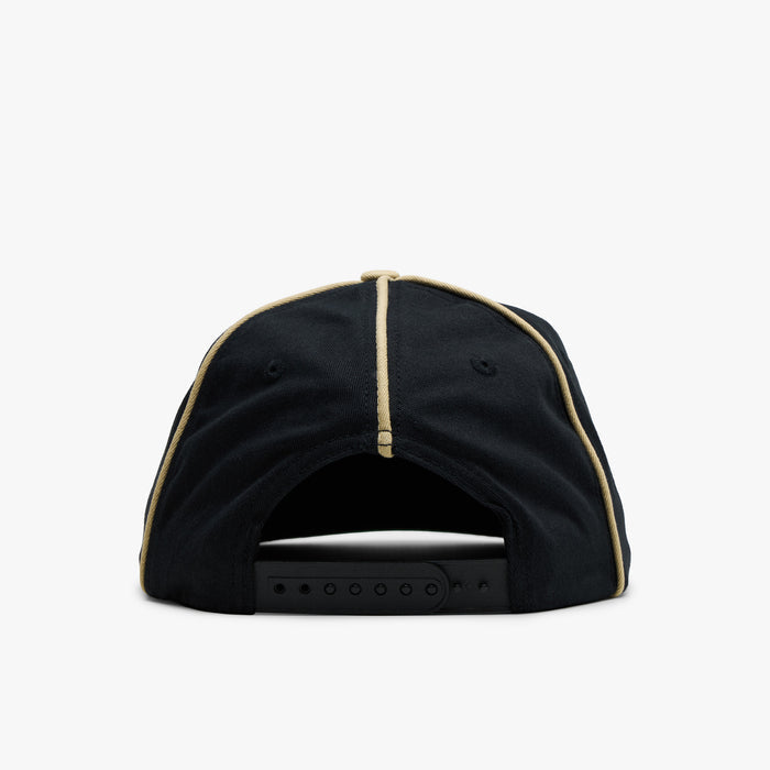Metalwood Professional Piping Snapback Hat / Black