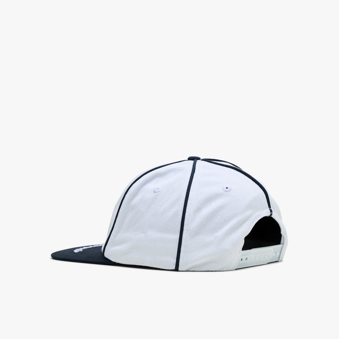 Metalwood Professional Piping Snapback Hat / White
