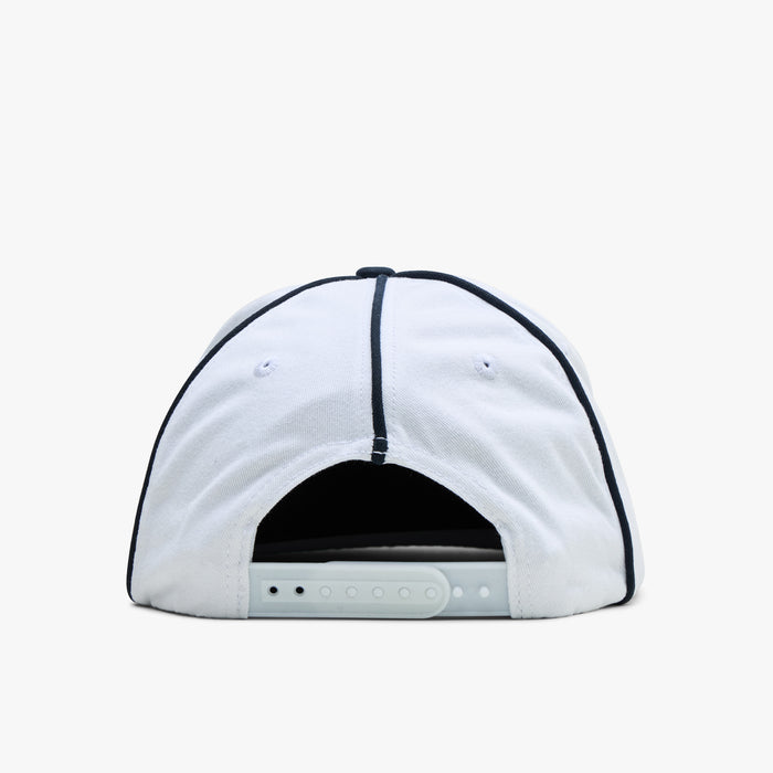 Metalwood Professional Piping Snapback Hat / White