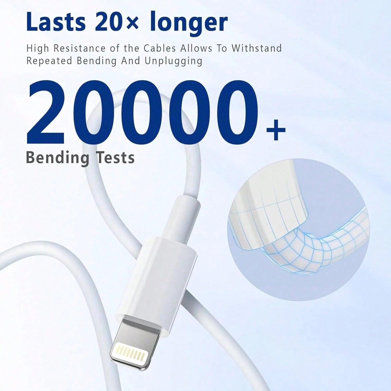 MFIGlGK 20pcs Lightning Cable [MFi Certified] For IPhone Fast Charger Cable Power Delivery Type C Charging Cord Compatible With For IPhone 14 13 13 Pro Max 12 12 Pro Max 11 XS XR X 8 IPad, White Comp