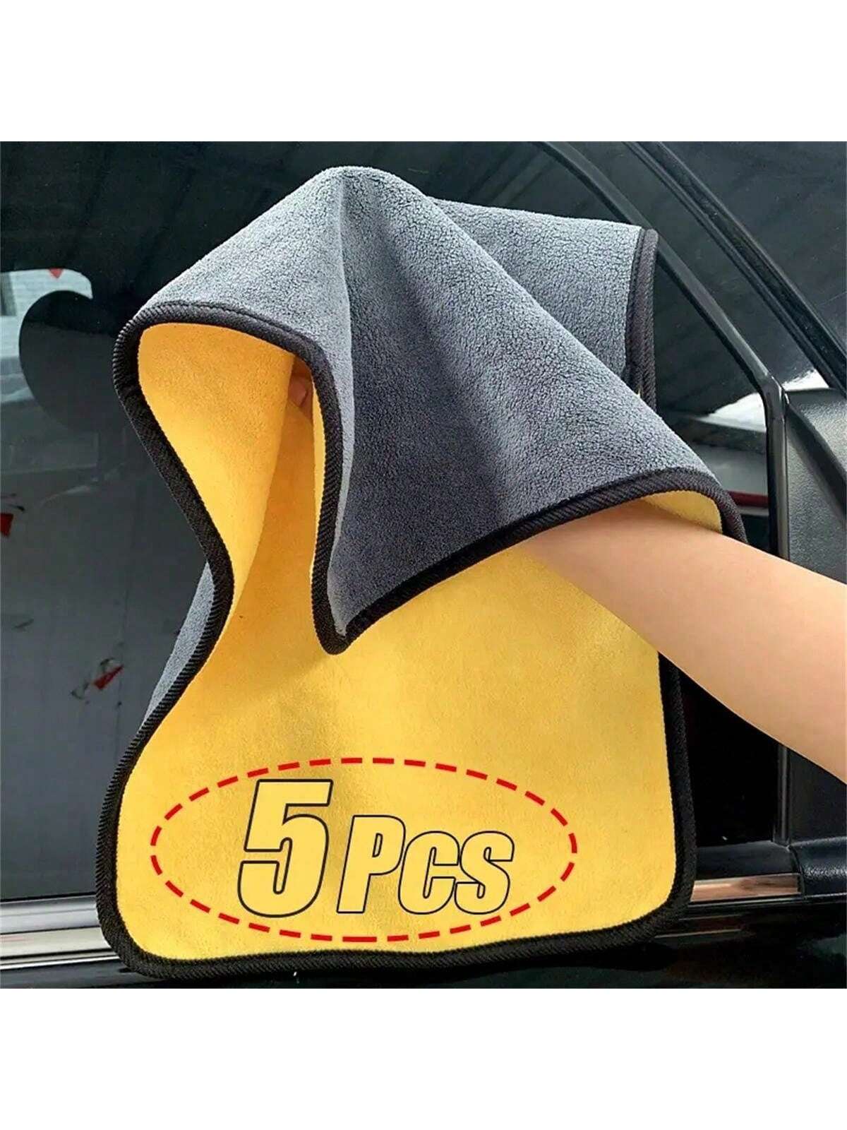 Microfiber Towels,1pc/3pcs/5pcs/10pcs High Density Coral Fleece Car Wash Towels, Double-Sided Thick Absorbent Automotive Cleaning Cloth, Windshield Wiper, Suitable For Auto Repair Shops, Hotels, Resta