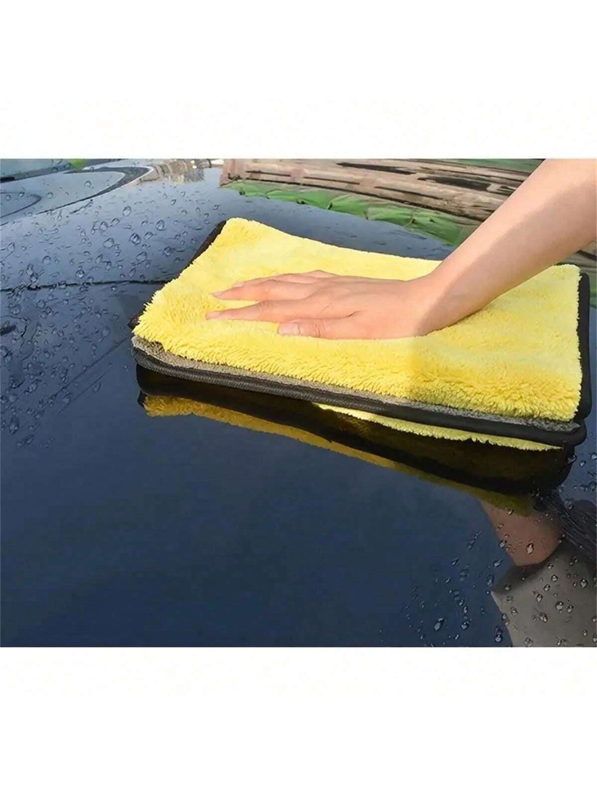 Microfiber Towels,1pc/3pcs/5pcs/10pcs High Density Coral Fleece Car Wash Towels, Double-Sided Thick Absorbent Automotive Cleaning Cloth, Windshield Wiper, Suitable For Auto Repair Shops, Hotels, Resta