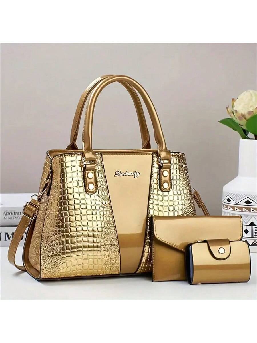 Mid Size Bag Popular New Foreign Trade Popular Single Shoulder Crossbody Bag Hand-Held Women's Fashionable Tote Bag 2025 Women's Versatile Autumn And Winter
