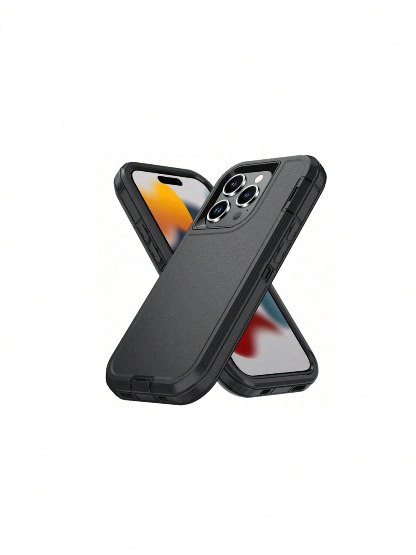 Military Grade Shockproof Basic Phone Case Military Grade Anti-Drop Heavy Duty Rugged Anti Drop Shock-Absorbing And Abrasion Resistant Full Body Protective Phone Case Sturdy Three In One Protective Ca