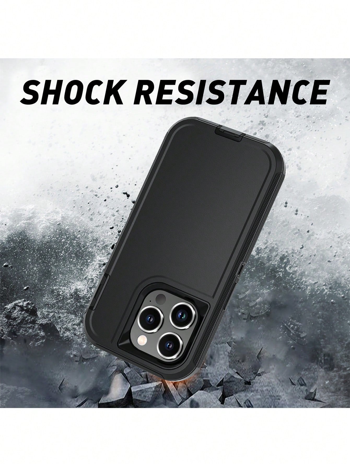 Military Grade Shockproof Basic Phone Case Military Grade Anti-Drop Heavy Duty Rugged Anti Drop Shock-Absorbing And Abrasion Resistant Full Body Protective Phone Case Sturdy Three In One Protective Ca