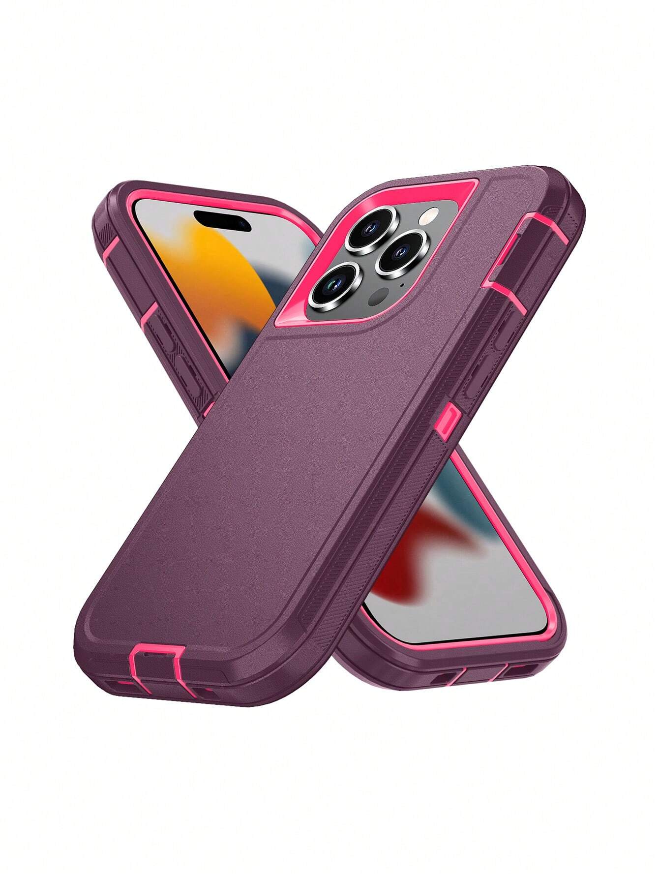 Military Grade Shockproof Basic Phone Case Military Grade Anti-Drop Heavy Duty Rugged Anti Drop Shock-Absorbing And Abrasion Resistant Full Body Protective Phone Case Sturdy Three In One Protective Ca