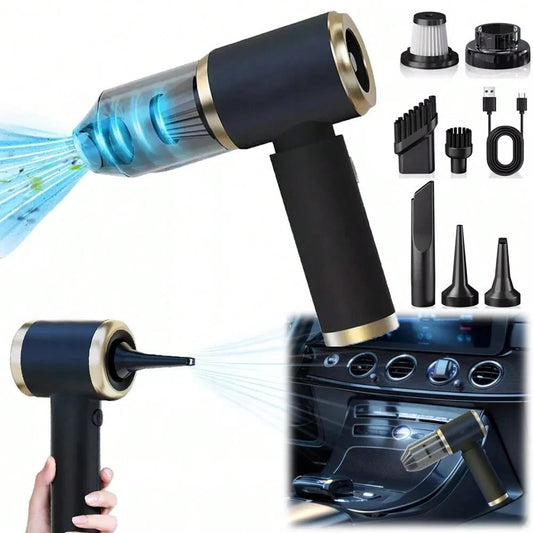 Mini 4 In 1 Upgrade Car Vacuum Cleaner Air Blower Wireless Handheld Rechargeable