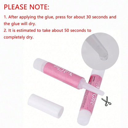 Mini False Nails Glue Net Strong Adhesive Acrylic Tips Glue For Rhinestone Broken Nails Manicure Extension Glue