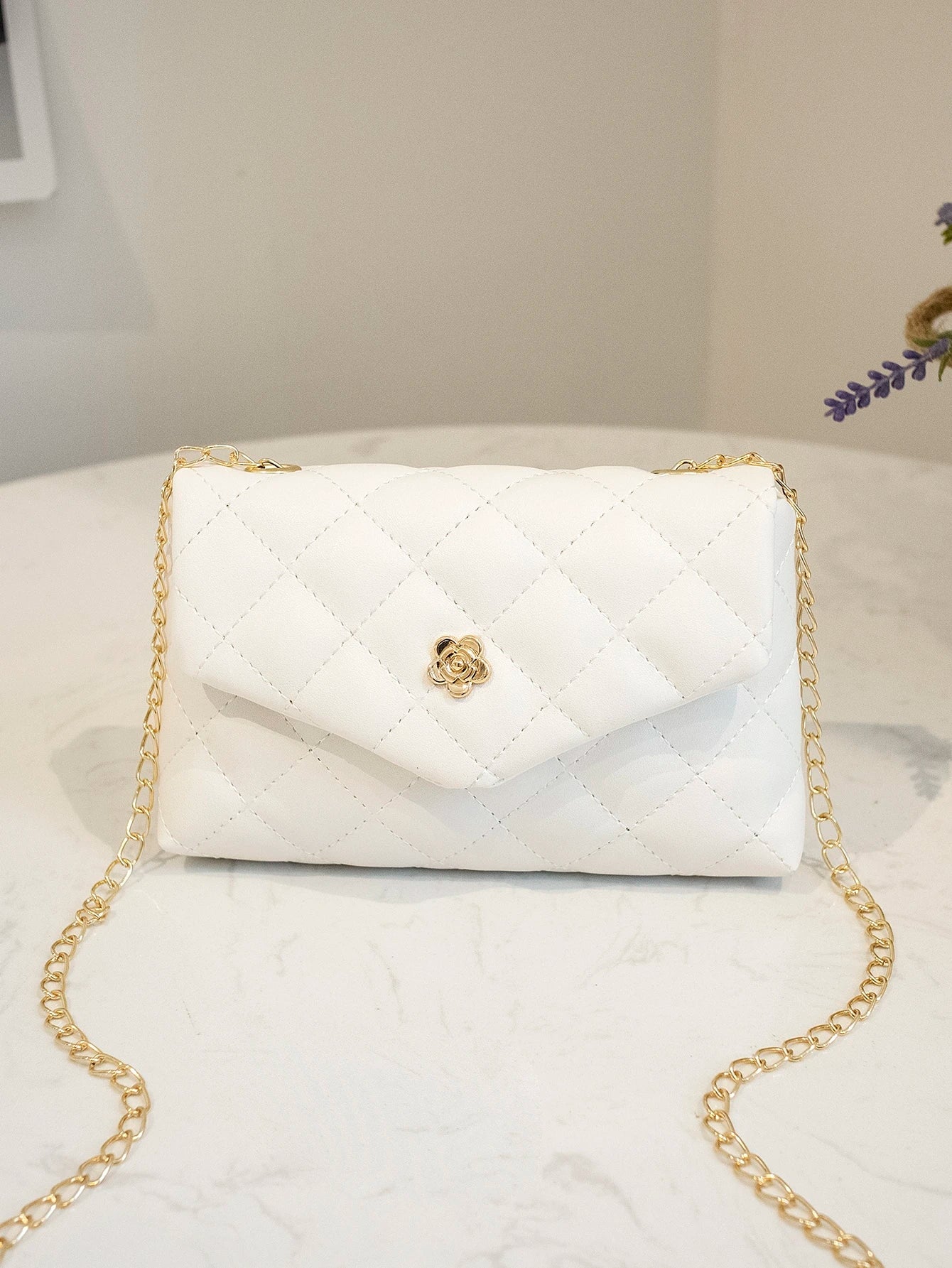 Mini Fashionable Flap Chain Crossbody Bag, Quilted Women's Shoulder Messenger Bag For Phone, Suitable For Gifts, Vacation, Shopping, Valentines Gifts, Cream Bag