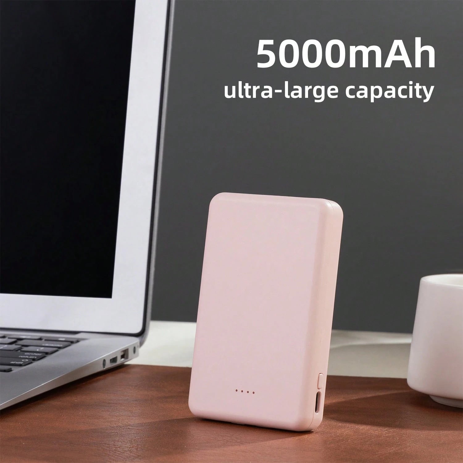 Mini Portable Mobile Phone Power Bank Charger 5000mAh, Input Type-C, USB C Block,4-USB Output Built-In Type-C Cable, Micro Cable, Suitable For IOS Cable Charging, USB-A Output Interface, For IOS And