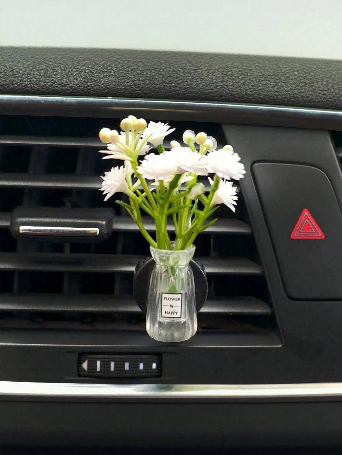 Mini Vase Car Air Vent Clip, Artificial Carnation Aromatherapy Diffuser, Cute Car Interior Decor And Car Fragrance