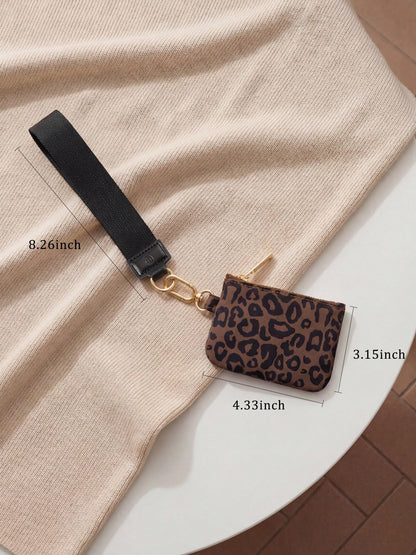 Mini Zip Around Wristlet Wallets For Women-KeyChain Wallet With Detachable Dual Pouch Wristlet-Key Chain Coin Purse Small Wallets