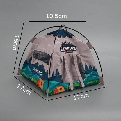 Miniature Tent Dollhouse Accessory- Realistic Camping Model For Kids Pretend Play, Micro Scene Decoration Toy For Dollhouse, Cross-Border Hot Mini Simulation Tent For Dollhouse Camping Scene