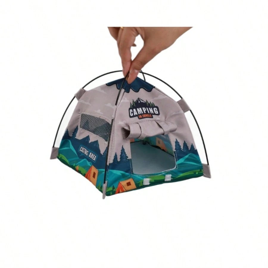 Miniature Tent Dollhouse Accessory- Realistic Camping Model For Kids Pretend Play, Micro Scene Decoration Toy For Dollhouse, Cross-Border Hot Mini Simulation Tent For Dollhouse Camping Scene