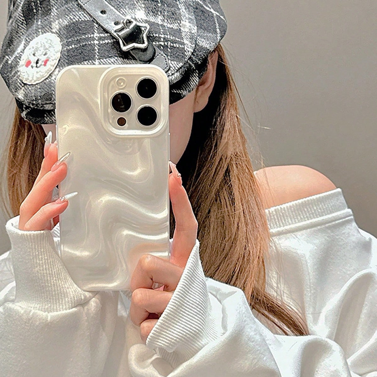 Minimalist 3D Water Wave Pattern Phone Case Compatible With Apple 17 Pro Max/17 Pro/17 Air/17/16 Pro Max/16/16 Pro/16 Plus/15/15 Pro Max/15 Plus/15 Pro/14 Pro Max/14 Pro/14/13 Pro Max/13/13 Pro/12/12