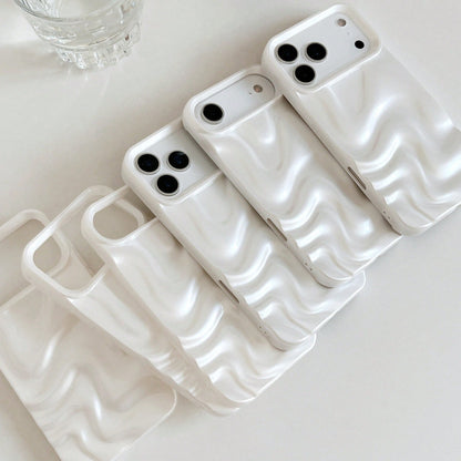 Minimalist 3D Water Wave Pattern Phone Case Compatible With Apple 17 Pro Max/17 Pro/17 Air/17/16 Pro Max/16/16 Pro/16 Plus/15/15 Pro Max/15 Plus/15 Pro/14 Pro Max/14 Pro/14/13 Pro Max/13/13 Pro/12/12