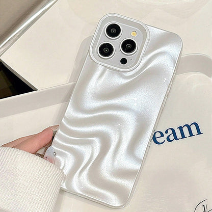 Minimalist 3D Water Wave Pattern Phone Case Compatible With Apple 17 Pro Max/17 Pro/17 Air/17/16 Pro Max/16/16 Pro/16 Plus/15/15 Pro Max/15 Plus/15 Pro/14 Pro Max/14 Pro/14/13 Pro Max/13/13 Pro/12/12