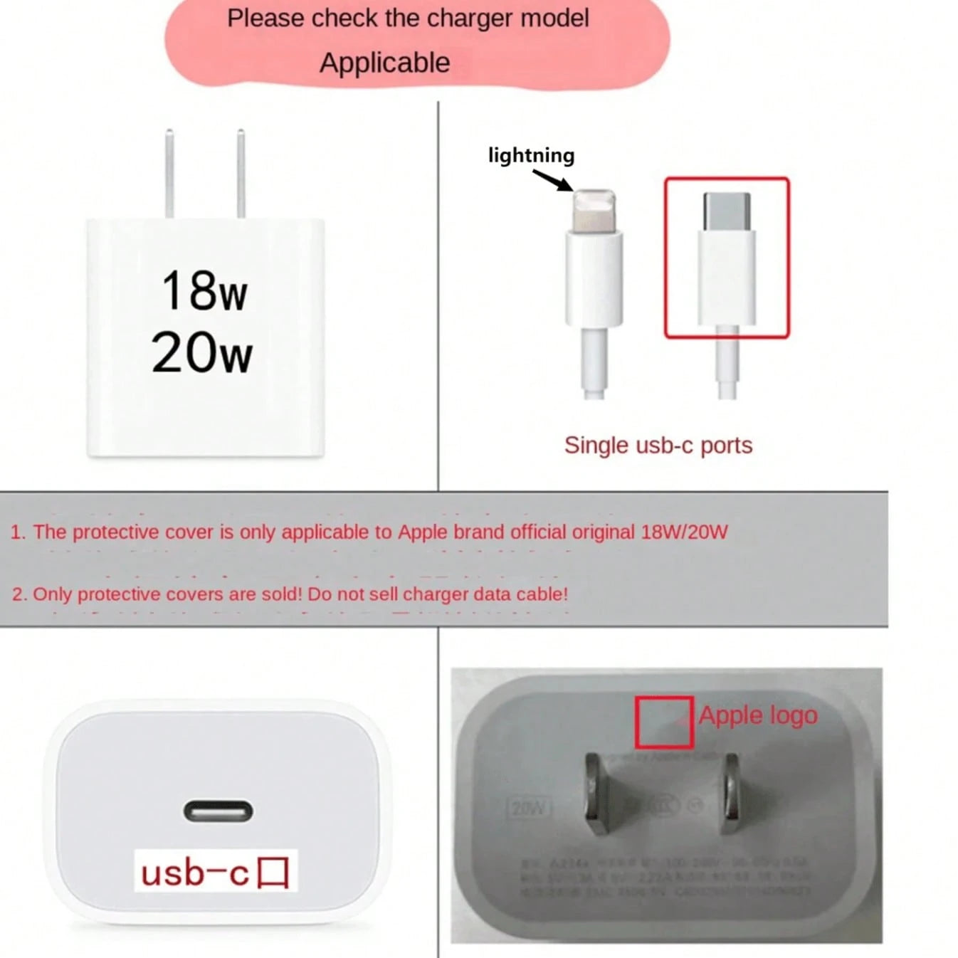 Minimalist Floral Charging Protector, Apple 14 Series 11/12/13/16/15 Fast Charger Protector, 20W Charger Protector, Ideal Gift For Friends