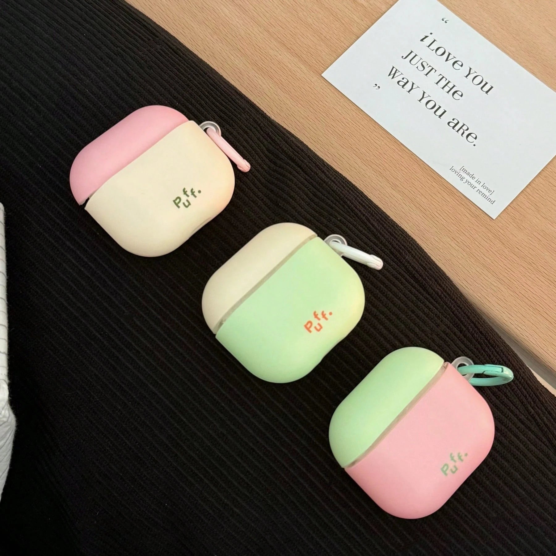 Minimalist Korean/European/American Matte Color-Block Earphone Case With Hanging Ring, Compatible With Apple Pro 3 Case/ Pro 2 Case/ Pro Case/ 4 Case/ 3 Case/ 2 Case/Fashion Women's Earphone Case/Mini