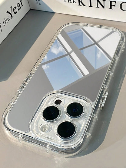 Minimalist Mirror Fashion Acrylic Mirror Phone Case, Creative Hard Shell, Compatible With IPhone 17 Pro Max/17 Pro/17 Air/17/16 Pro Max/16/16 Pro/16 Plus/16e/15/15 Pro Max/15 Pro/15 Plus/11/12/13/14 P