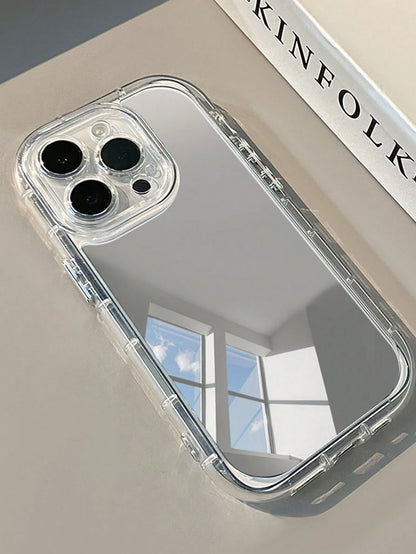 Minimalist Mirror Fashion Acrylic Mirror Phone Case, Creative Hard Shell, Compatible With IPhone 17 Pro Max/17 Pro/17 Air/17/16 Pro Max/16/16 Pro/16 Plus/16e/15/15 Pro Max/15 Pro/15 Plus/11/12/13/14 P