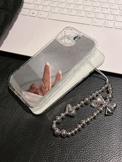 Minimalist Mirror Fashion Acrylic Mirror Phone Case, Creative Hard Shell, Compatible With IPhone 17 Pro Max/17 Pro/17 Air/17/16 Pro Max/16/16 Pro/16 Plus/16e/15/15 Pro Max/15 Pro/15 Plus/11/12/13/14 P