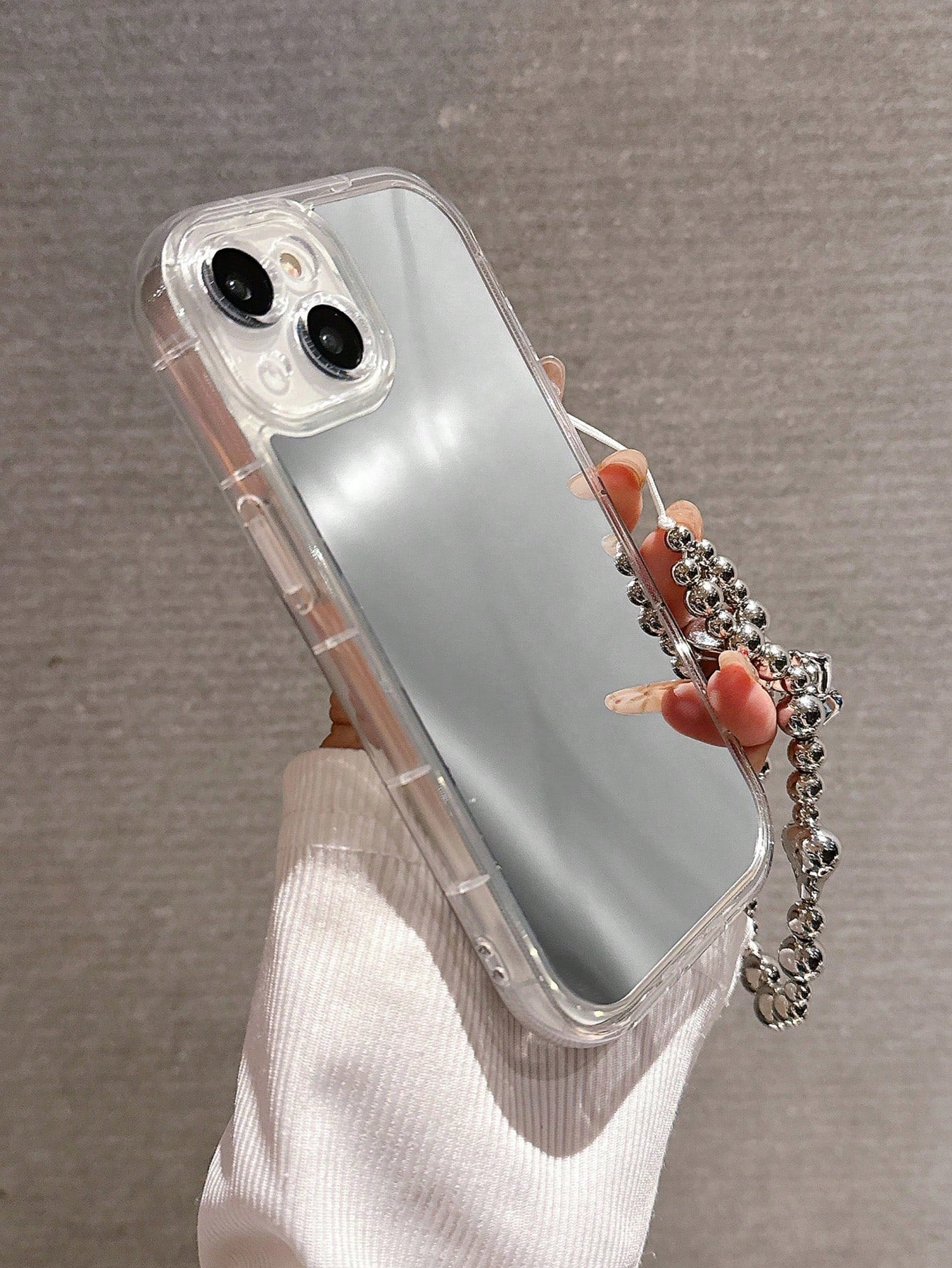 Minimalist Mirror Fashion Acrylic Mirror Phone Case, Creative Hard Shell, Compatible With IPhone 17 Pro Max/17 Pro/17 Air/17/16 Pro Max/16/16 Pro/16 Plus/16e/15/15 Pro Max/15 Pro/15 Plus/11/12/13/14 P