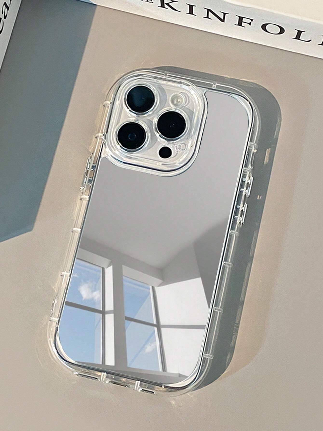 Minimalist Mirror Fashion Acrylic Mirror Phone Case, Creative Hard Shell, Compatible With IPhone 17 Pro Max/17 Pro/17 Air/17/16 Pro Max/16/16 Pro/16 Plus/16e/15/15 Pro Max/15 Pro/15 Plus/11/12/13/14 P