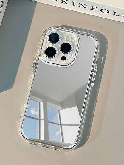 Minimalist Mirror Fashion Acrylic Mirror Phone Case, Creative Hard Shell, Compatible With IPhone 17 Pro Max/17 Pro/17 Air/17/16 Pro Max/16/16 Pro/16 Plus/16e/15/15 Pro Max/15 Pro/15 Plus/11/12/13/14 P