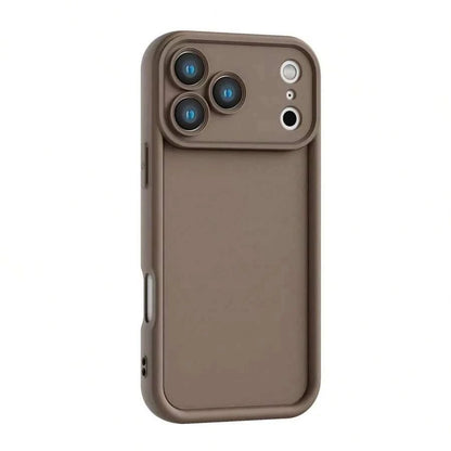 Minimalist Solid Color Thick Shock-Absorbing Khaki Phone Case, Compatible With 17/17 Pro/17 Pro Max/16 Pro Max/16/16 Pro/16 Plus/16E/15/15 Plus/15 Pro/15 Pro Max/11/12/13/14 Pro Max/XS/XR/11 Pro/11 Pr