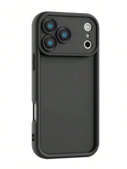 Minimalist Thick Shock-Absorbing Black Phone Case, Compatible With IPhone 17/17Pro/17promax/16 Pro Max/16/16 Pro/16 Plus/16E/15/15 Plus/15 Pro/15 Pro Max/11/12/13/14 Pro Max/XS/XR/11 Pro/11 Pro Max/12