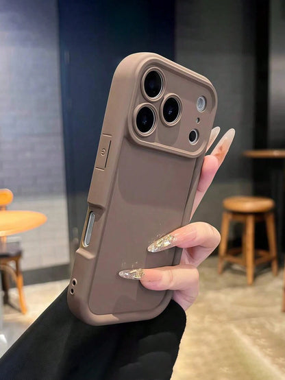 Minimalist Thick Shock-Absorbing Black Phone Case, Compatible With IPhone 17/17Pro/17promax/16 Pro Max/16/16 Pro/16 Plus/16E/15/15 Plus/15 Pro/15 Pro Max/11/12/13/14 Pro Max/XS/XR/11 Pro/11 Pro Max/12