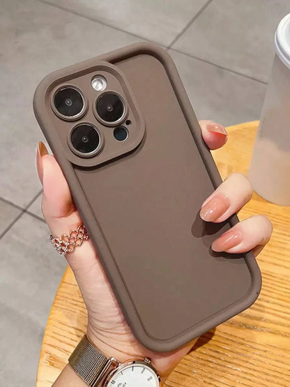 Minimalist Thick Shock-Absorbing Black Phone Case, Compatible With IPhone 17/17Pro/17promax/16 Pro Max/16/16 Pro/16 Plus/16E/15/15 Plus/15 Pro/15 Pro Max/11/12/13/14 Pro Max/XS/XR/11 Pro/11 Pro Max/12