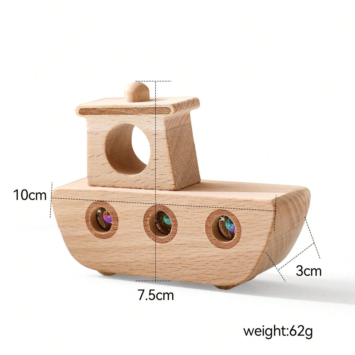 Minimalist Wooden Sailboat Model Toy, Interesting Kaleidoscope Viewer, Color Recognition Early Education Tool, Desktop Puzzle Game, Sensory Exploration Ability Development Aid
