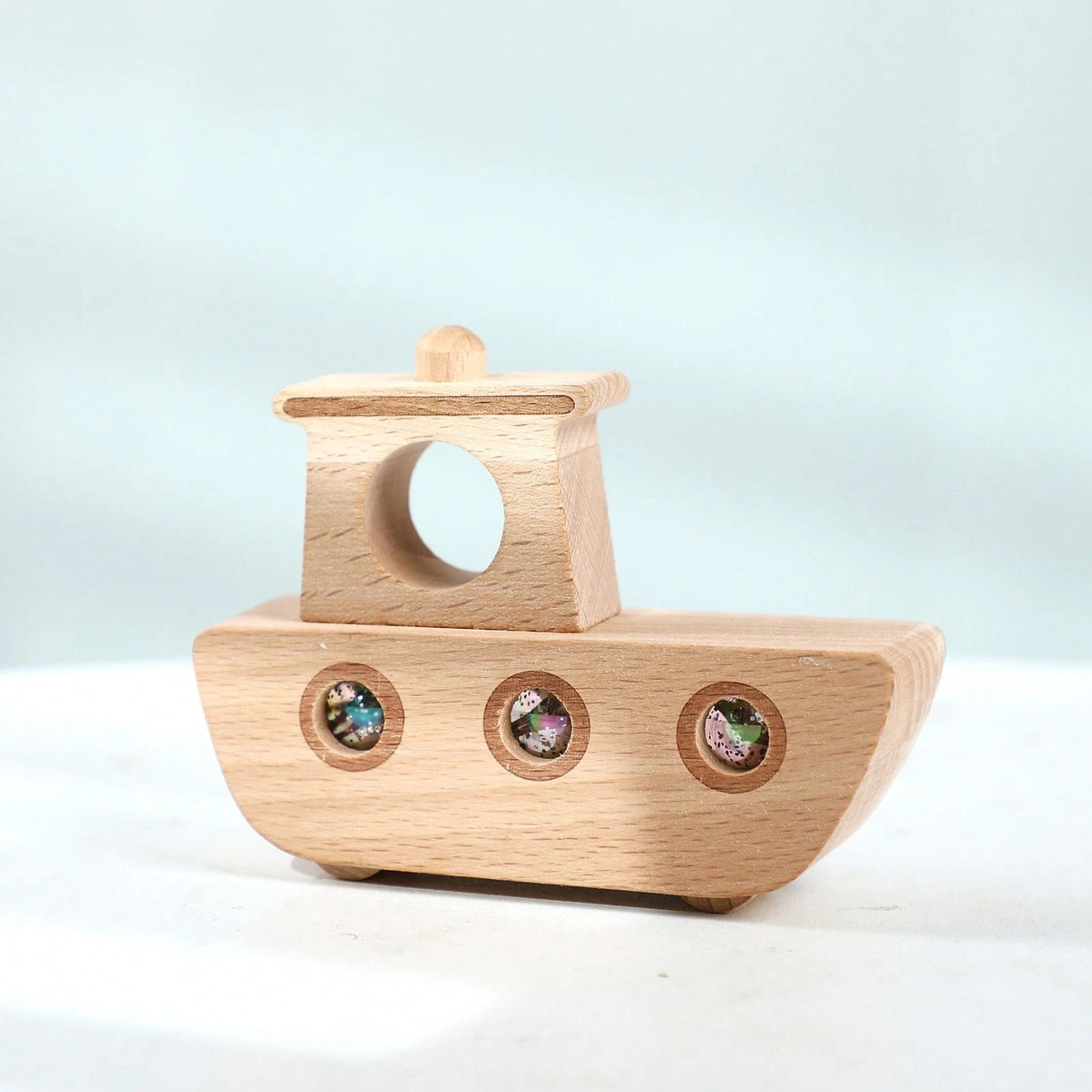 Minimalist Wooden Sailboat Model Toy, Interesting Kaleidoscope Viewer, Color Recognition Early Education Tool, Desktop Puzzle Game, Sensory Exploration Ability Development Aid
