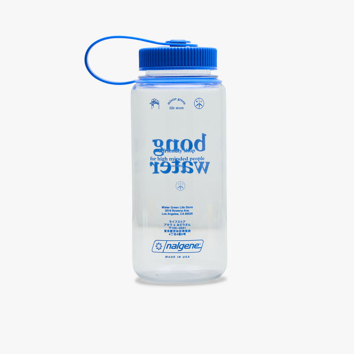 Mister Green Bong Water Nalgene Small Wide Mouth Clear / Blue