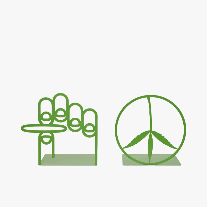 Mister Green Trifecta Bookends / Green
