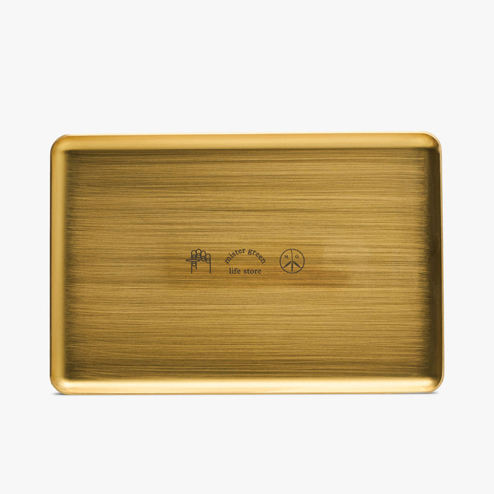 Mister Green Trifecta Rolling Tray / Brass