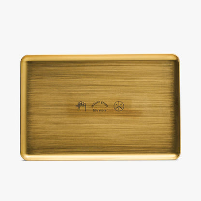 Mister Green Trifecta Rolling Tray / Brass