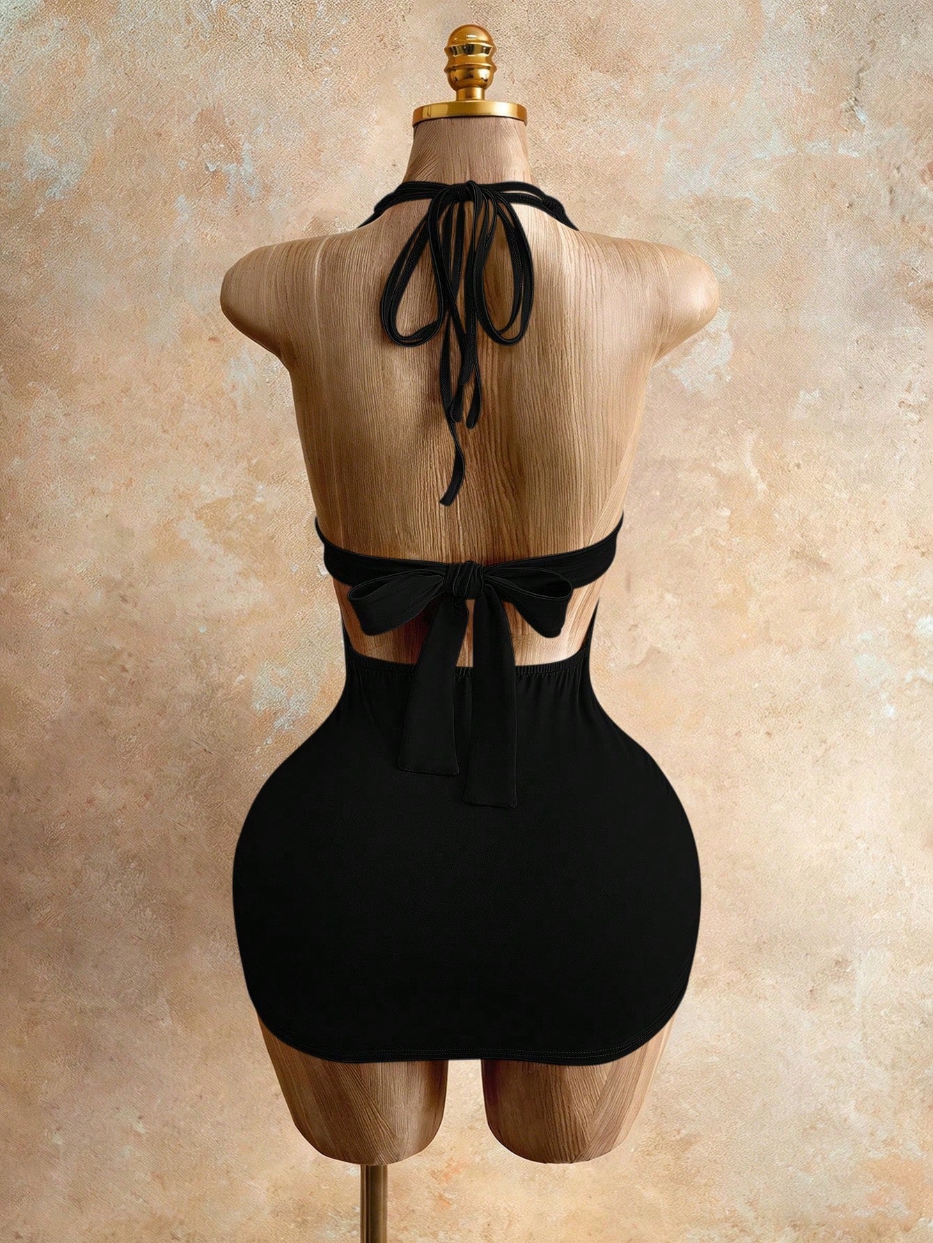 Mistrie Women's Fashionable Sexy Halter Backless Bodycon Dress, Summer