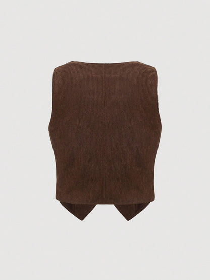 MOD Plus Button Front Vest Jacket Winter Fall Autumn