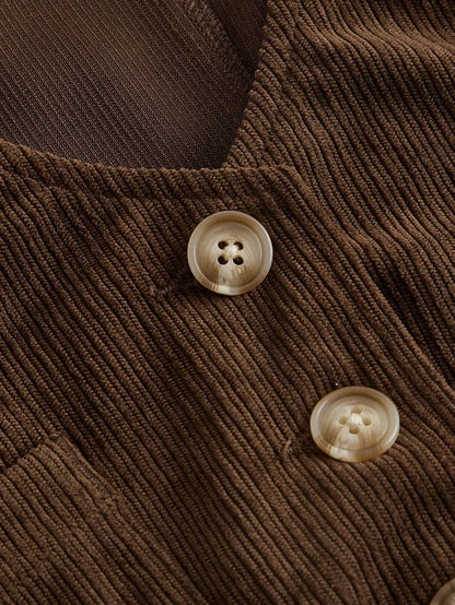 MOD Plus Button Front Vest Jacket Winter Fall Autumn