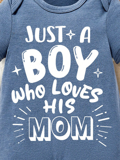 ModeFlare Wear Don''t Make Me Go Get My Big Sister, Baby Boys'' Casual Minimalist Letter Graphic Round Neck Romper, Summer Cotton