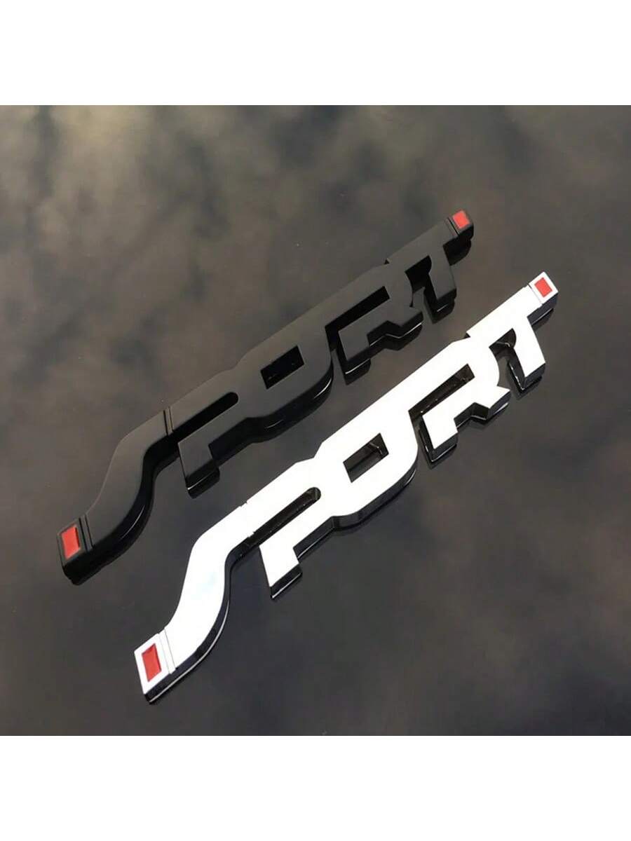 Modified SPORT Sports Logo 3D Solid Metal SPORT English Body Stickers Personalized Metal Car Stickers