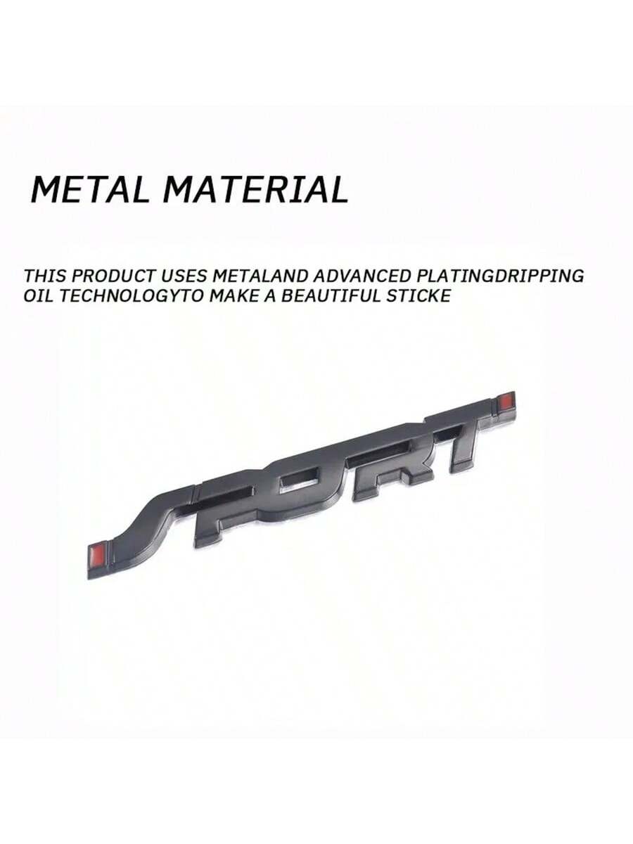 Modified SPORT Sports Logo 3D Solid Metal SPORT English Body Stickers Personalized Metal Car Stickers