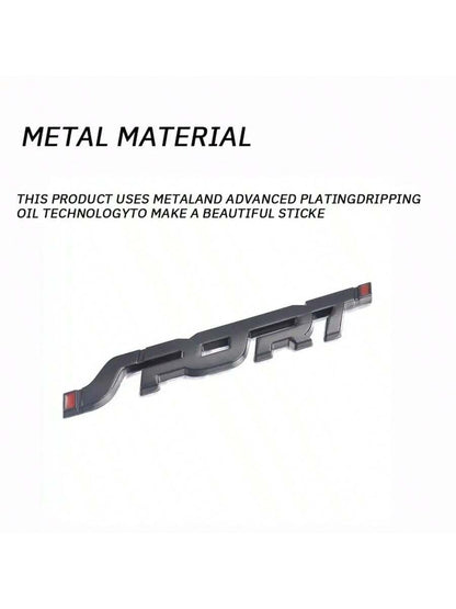 Modified SPORT Sports Logo 3D Solid Metal SPORT English Body Stickers Personalized Metal Car Stickers