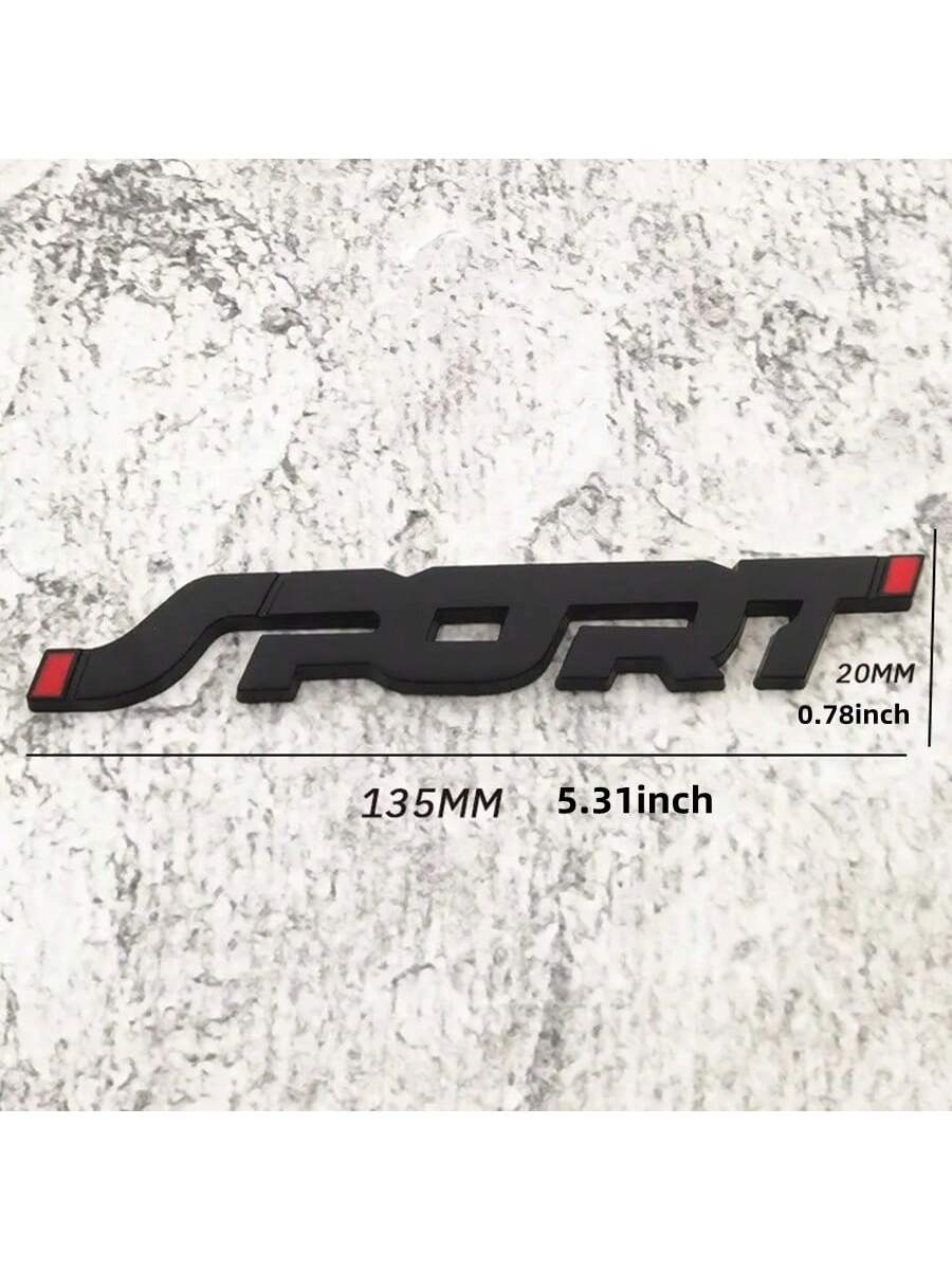 Modified SPORT Sports Logo 3D Solid Metal SPORT English Body Stickers Personalized Metal Car Stickers