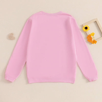 Mommy And Me Matching Outfits Christmas/Halloween Matching Sweatshirts Mama/Mini Letter And Bowknot Embroidery Long Sleeve Crewneck Pullover Shirt Blouse Top Mom And Daughter Matching Holiday Party Cl