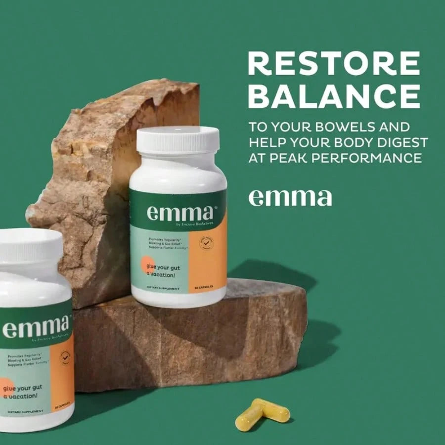 [Mother's Day Gift For Mom]Emma Gut Health Daily Digestive Support Supplement| Doctor Endorsed Formula For Men & Women| With Berberine, Resveratrol & Quercetin| Supports Gut Health, Bloating Relief